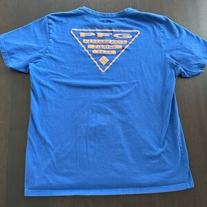 Columbia Blue Tee with Orange PFG Graphic